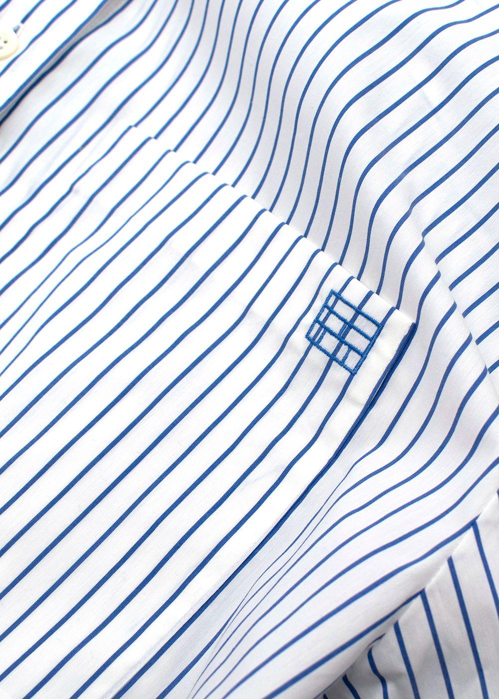 Frame Blue and White Pinstripe Shirt