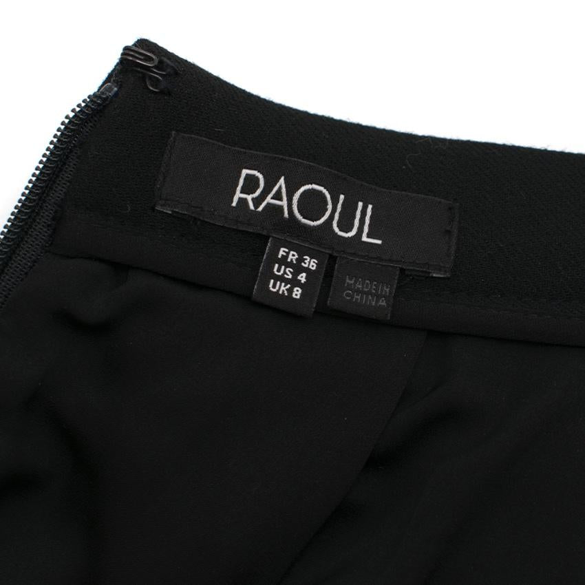 Raoul Black Knee Length Trapeze Skirt
