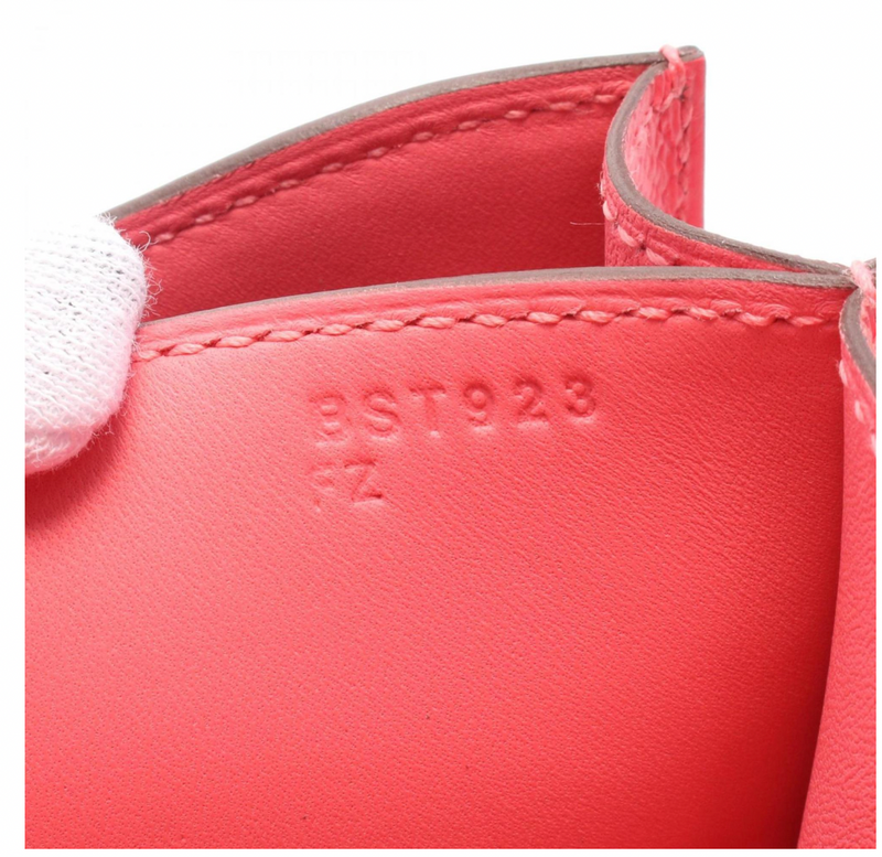 Hermès Pink Epsom Leather Constance 18