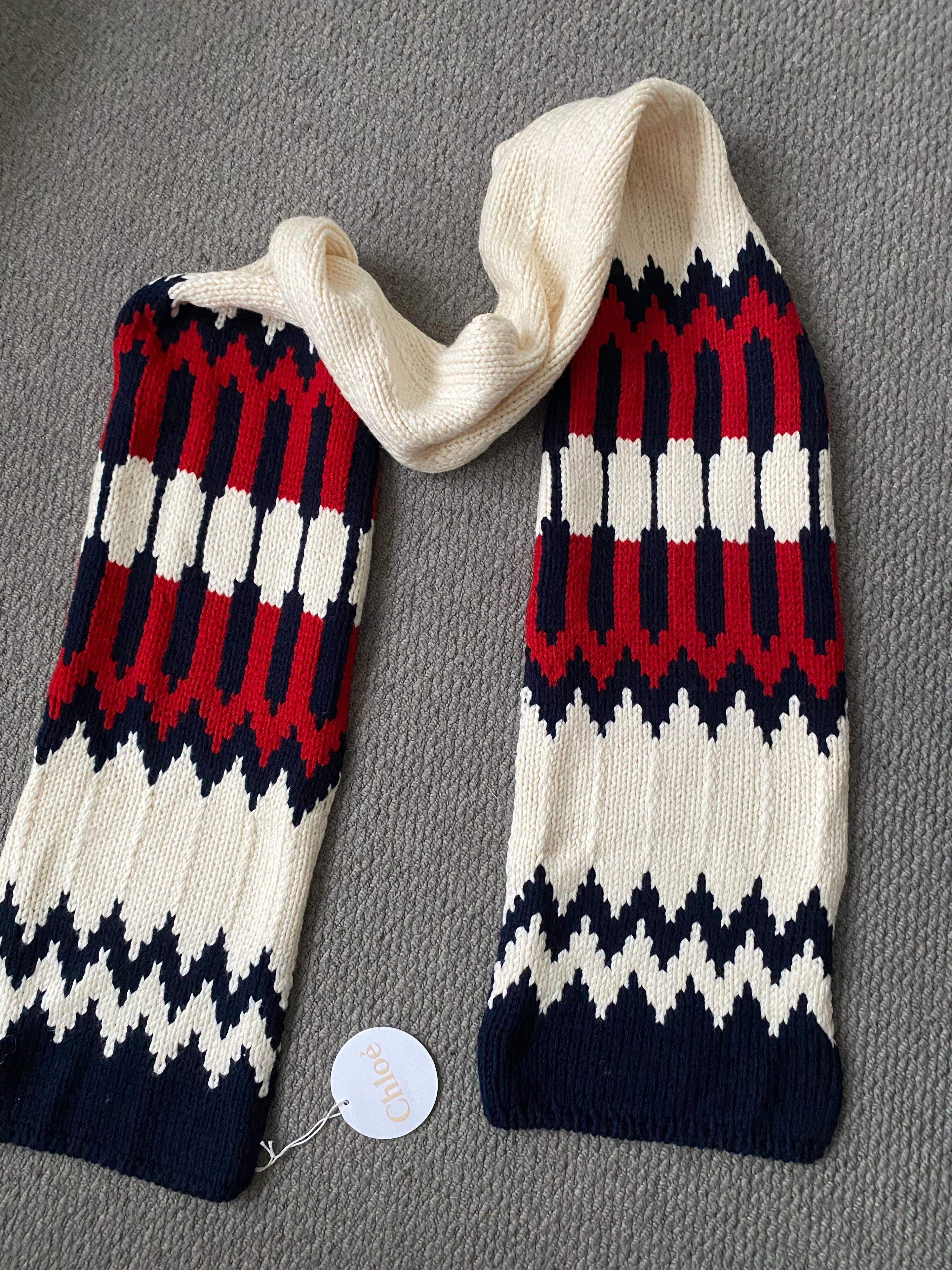 Chloe Tricolour Wool Scarf