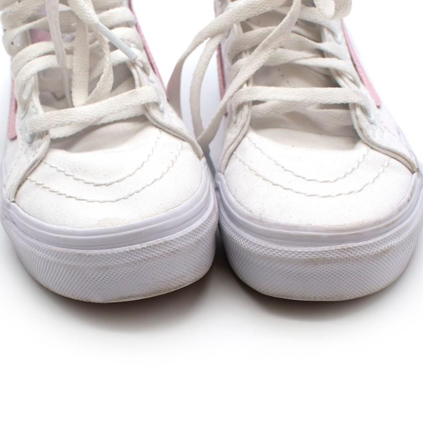 Vans White and Pink High Top Zipped Trainers