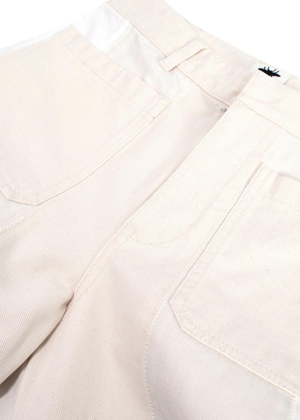 Dior Cream and White Two Toned  Wide Leg Jeans