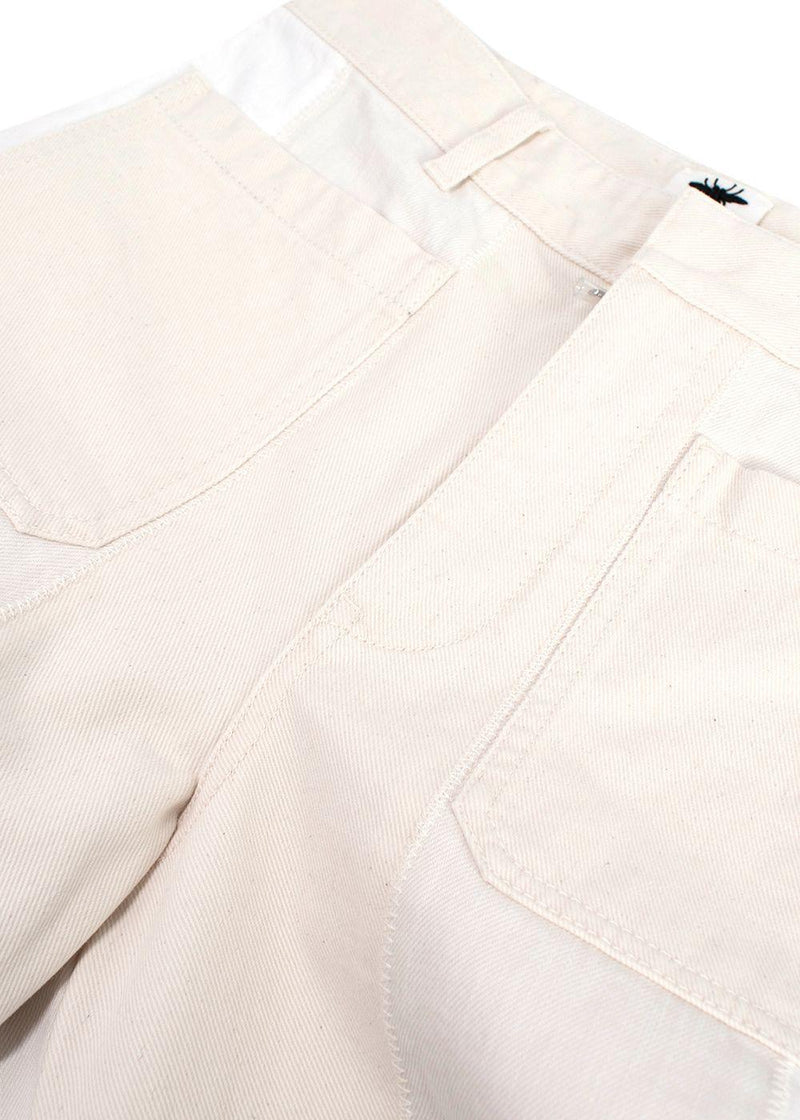 Dior Cream and White Two Toned  Wide Leg Jeans