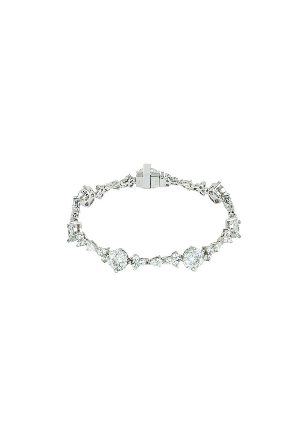 18ct white gold & white diamond bracelet 6.77TDW