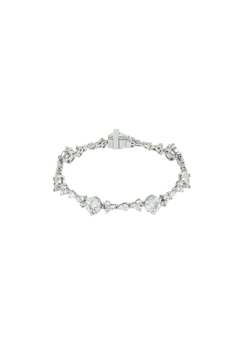 18ct white gold & white diamond bracelet 6.77TDW