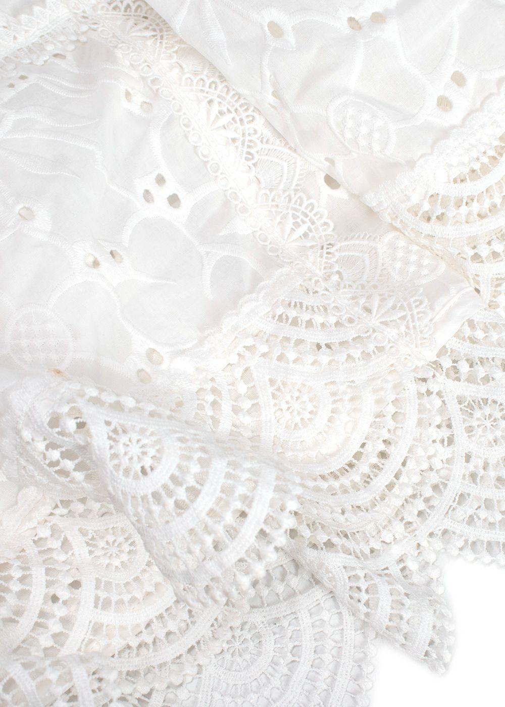 Waimari White Embroidered Mini Dress