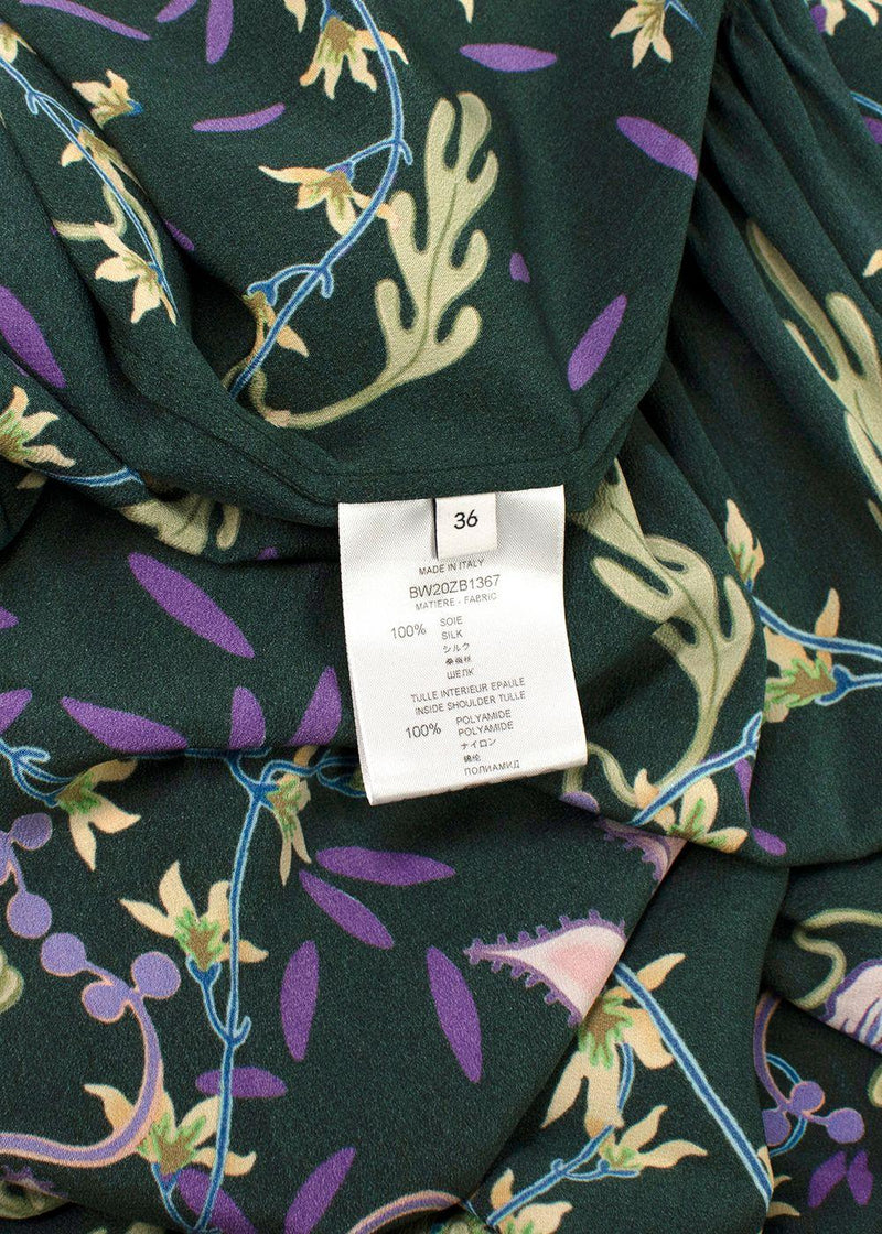 Givenchy Dark Green Floral-print Dress