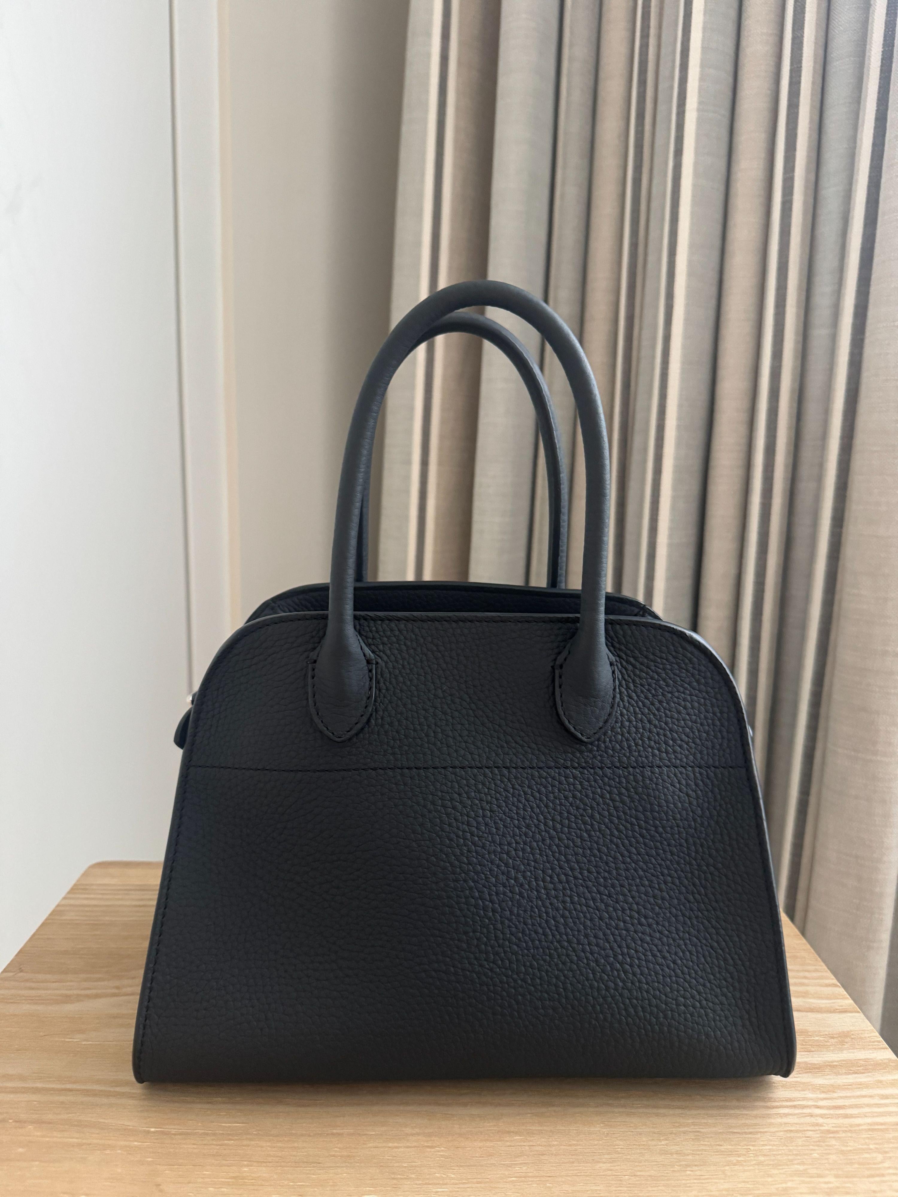 Dark Navy Grained-Leather Margaux 10 Bag