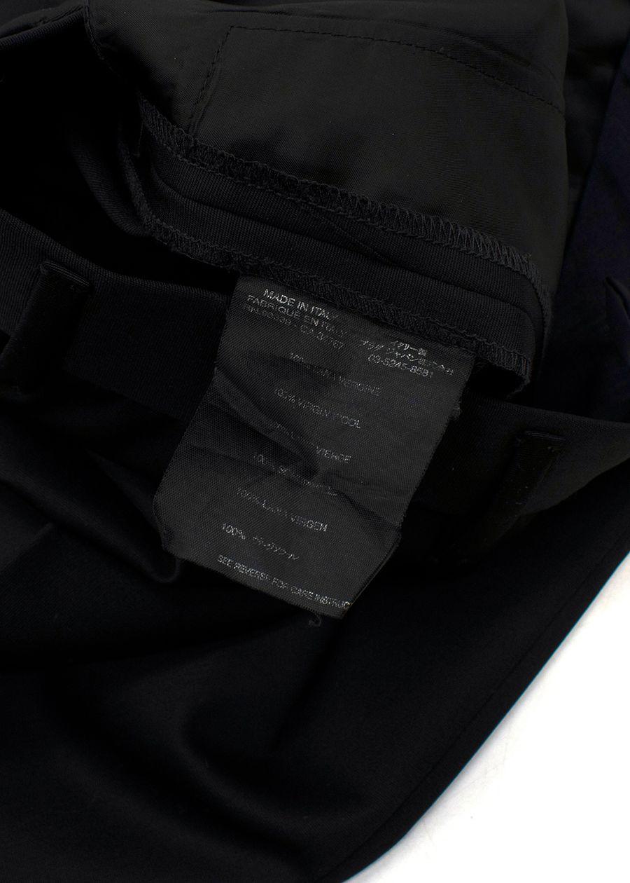 Textured Black Trousers