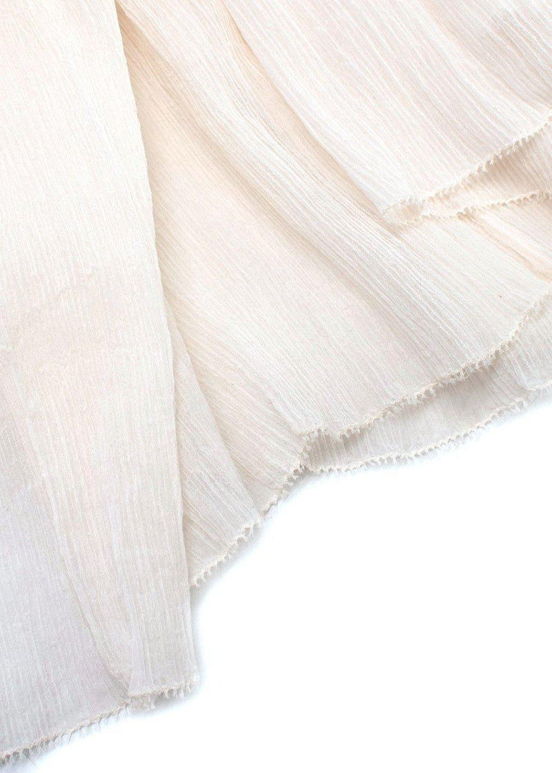 Zimmerman White Sheer Freja Midi Shirt Dress