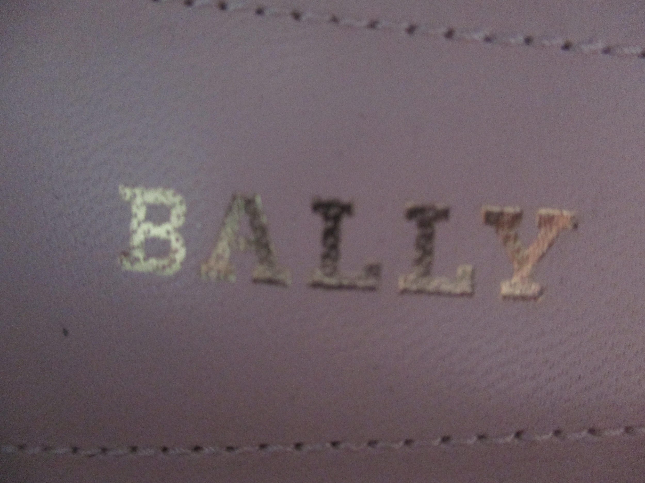 Bally Khaki Mid Heel Patent Pumps