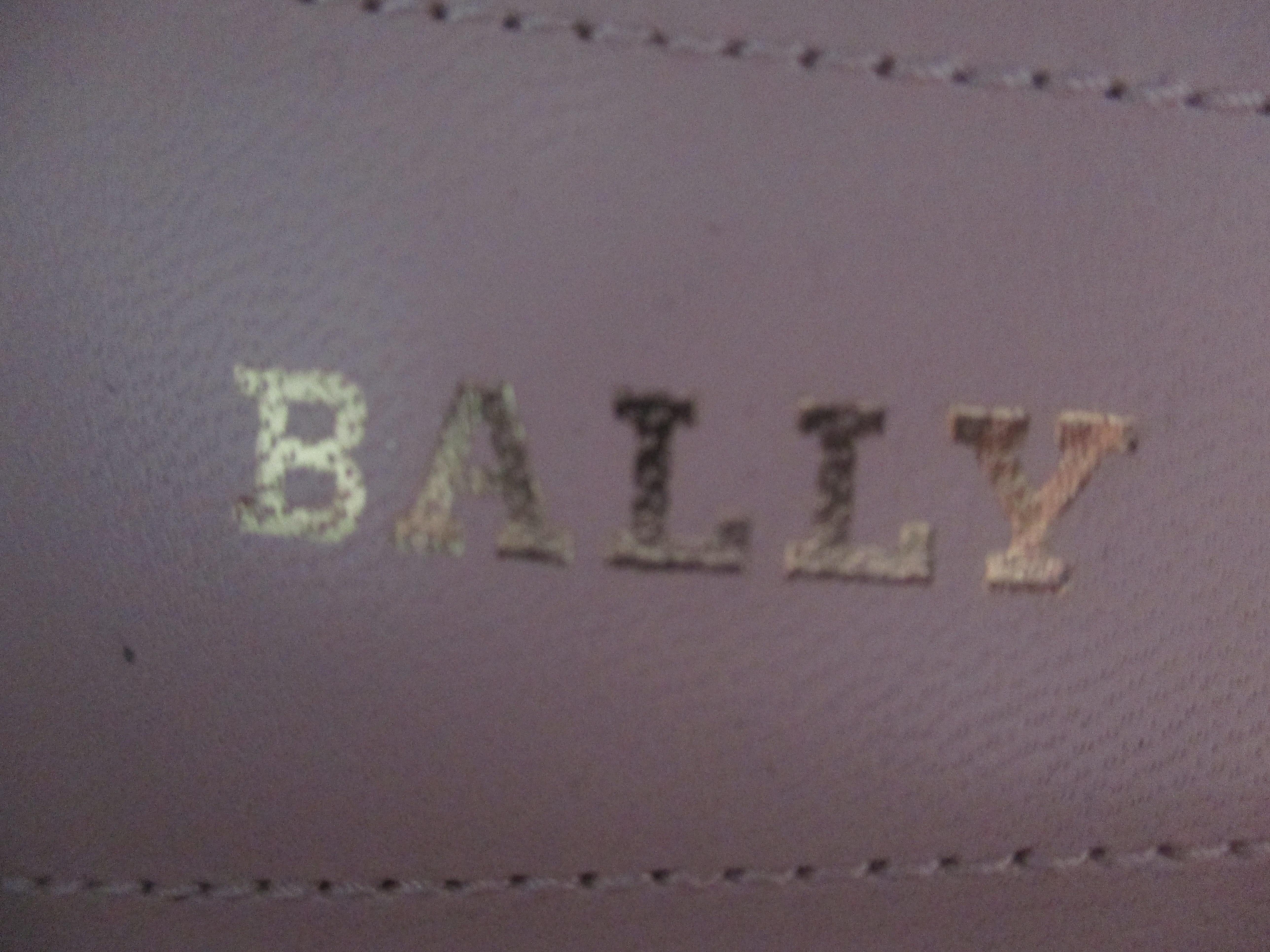 Bally Khaki Mid Heel Patent Pumps