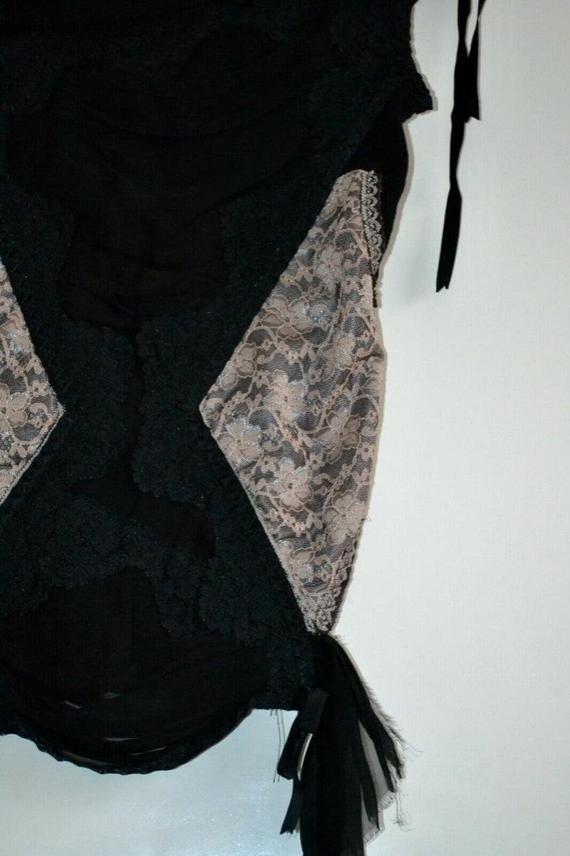 Cigana Lace Panelled Double Diamond Top