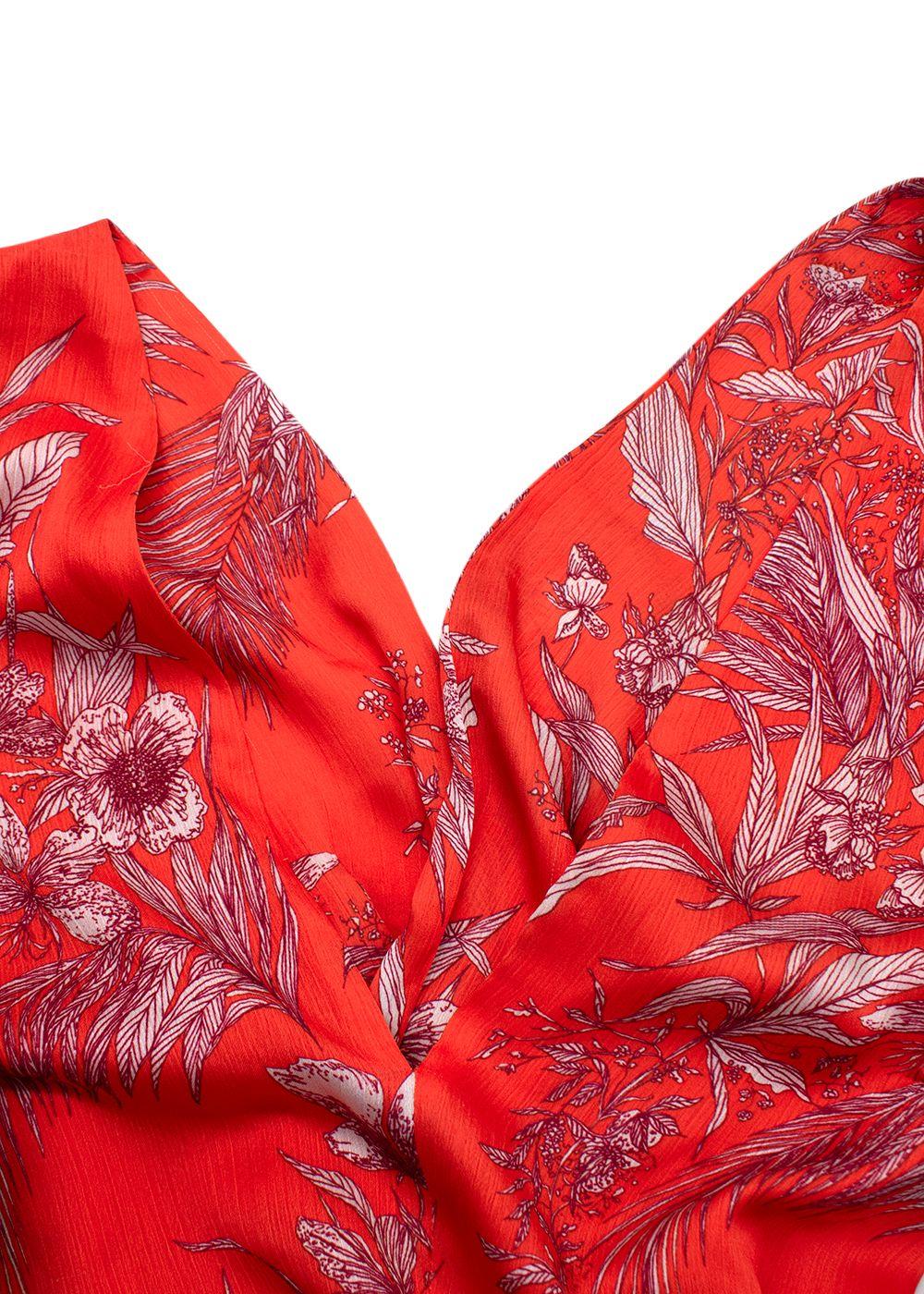 Alexis Cassara Orange Floral Mini Dress