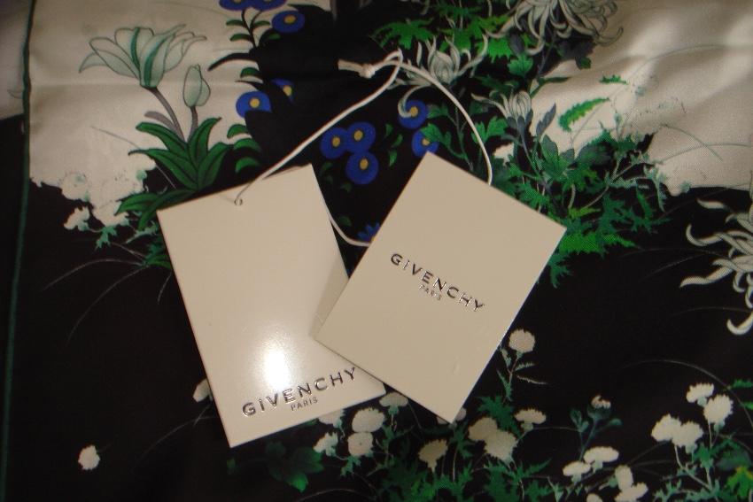 Givenchy Multicoloured Floral Print Silk Scarf