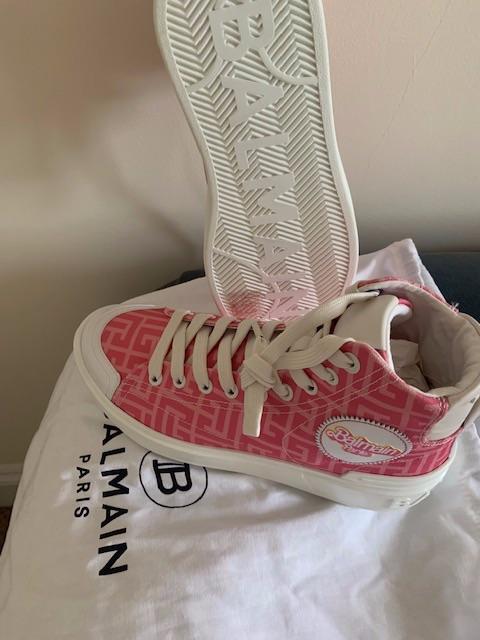 Balmain x Barbie B Court Monogram Sneakers