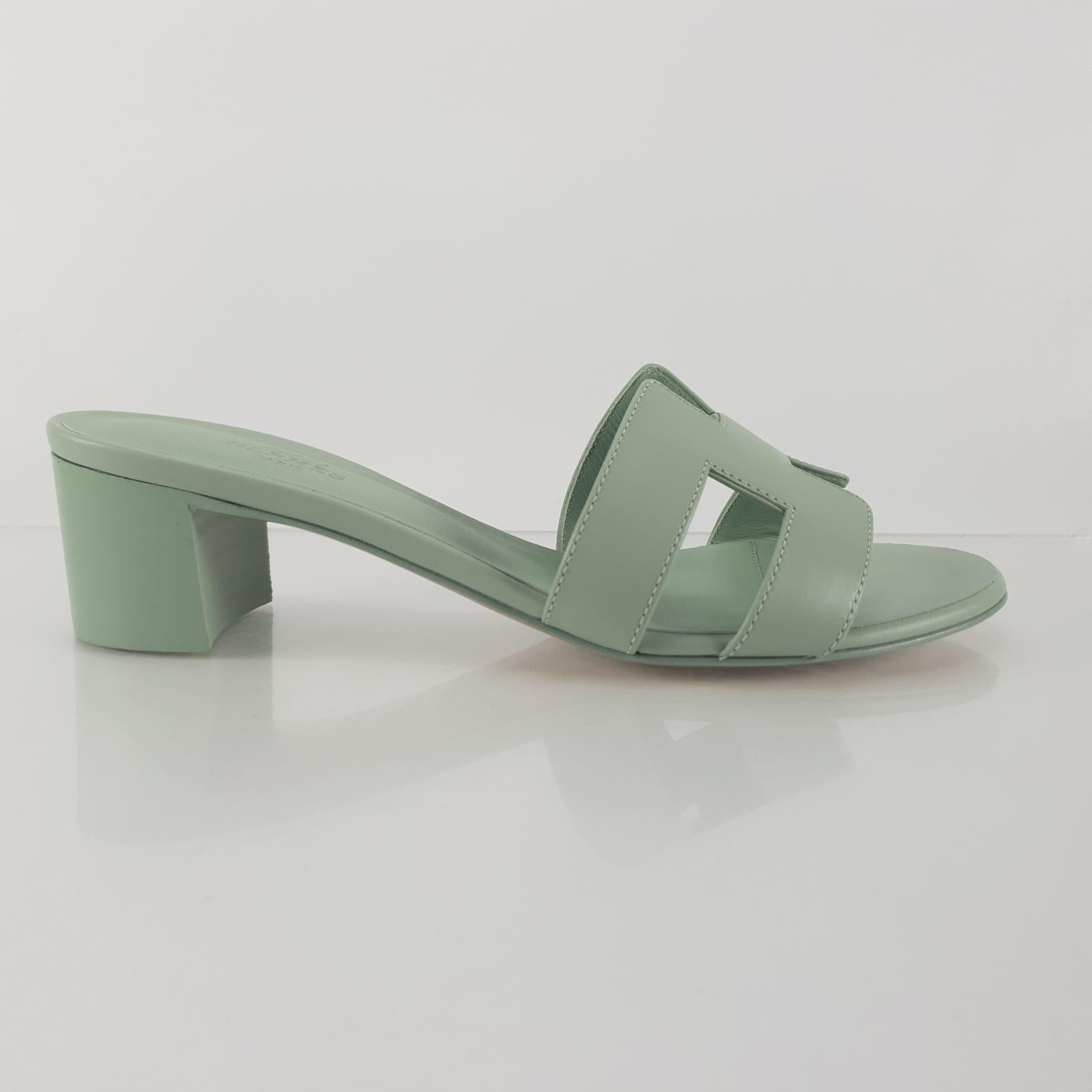 Hermes Light Green Oasis Sandals