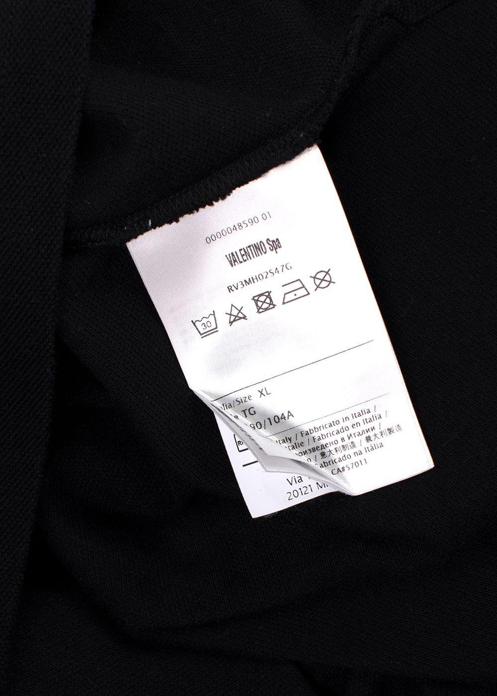 Valentino Black Logo Polo T-Shirt