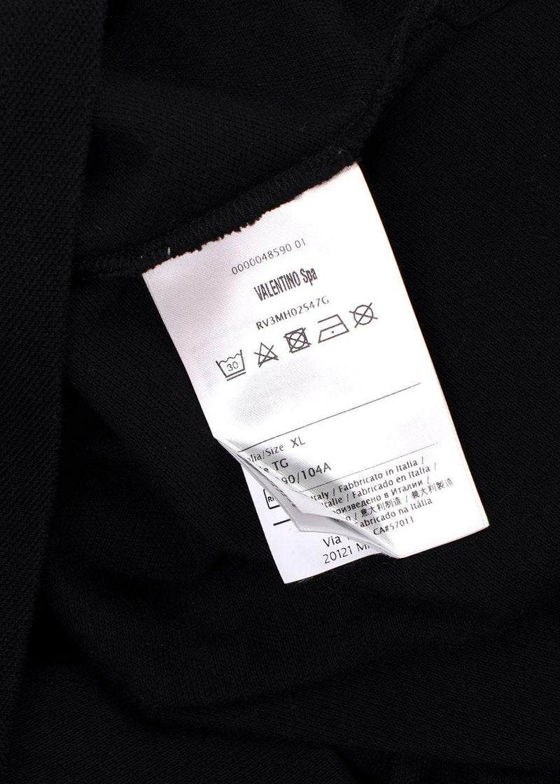 Valentino Black Logo Polo T-Shirt