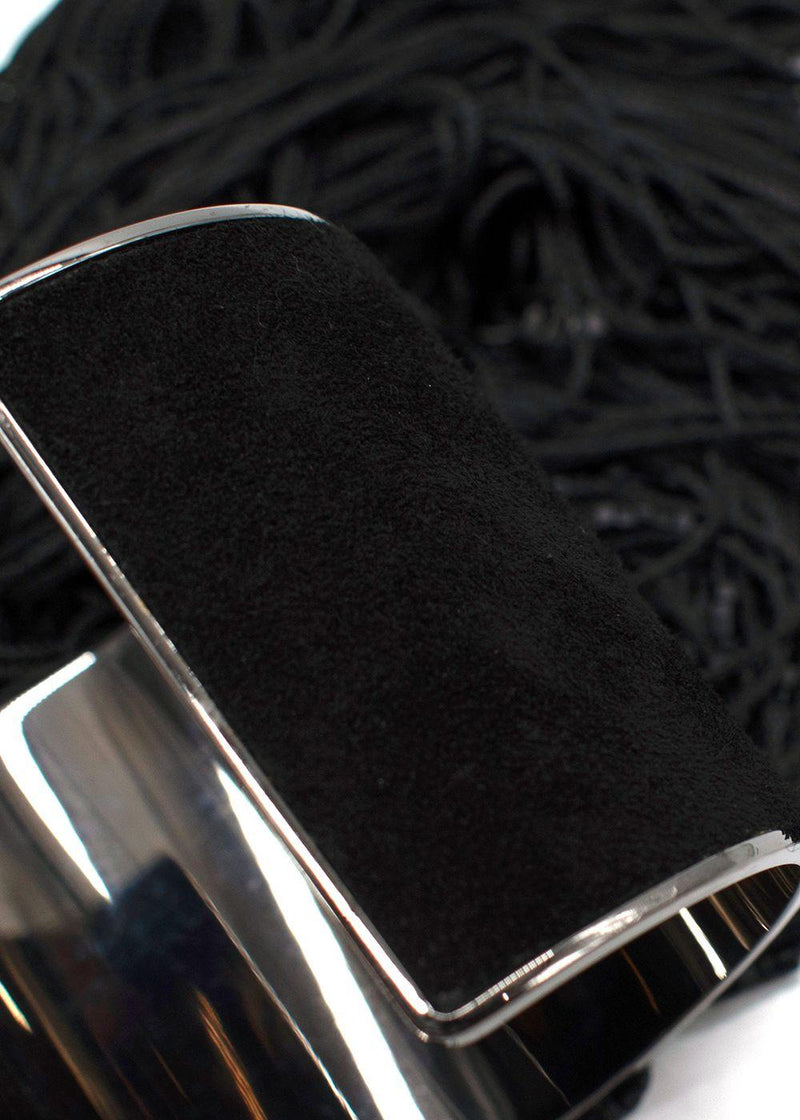 Tom Ford Black Suede Tassel Cuff Bracelet