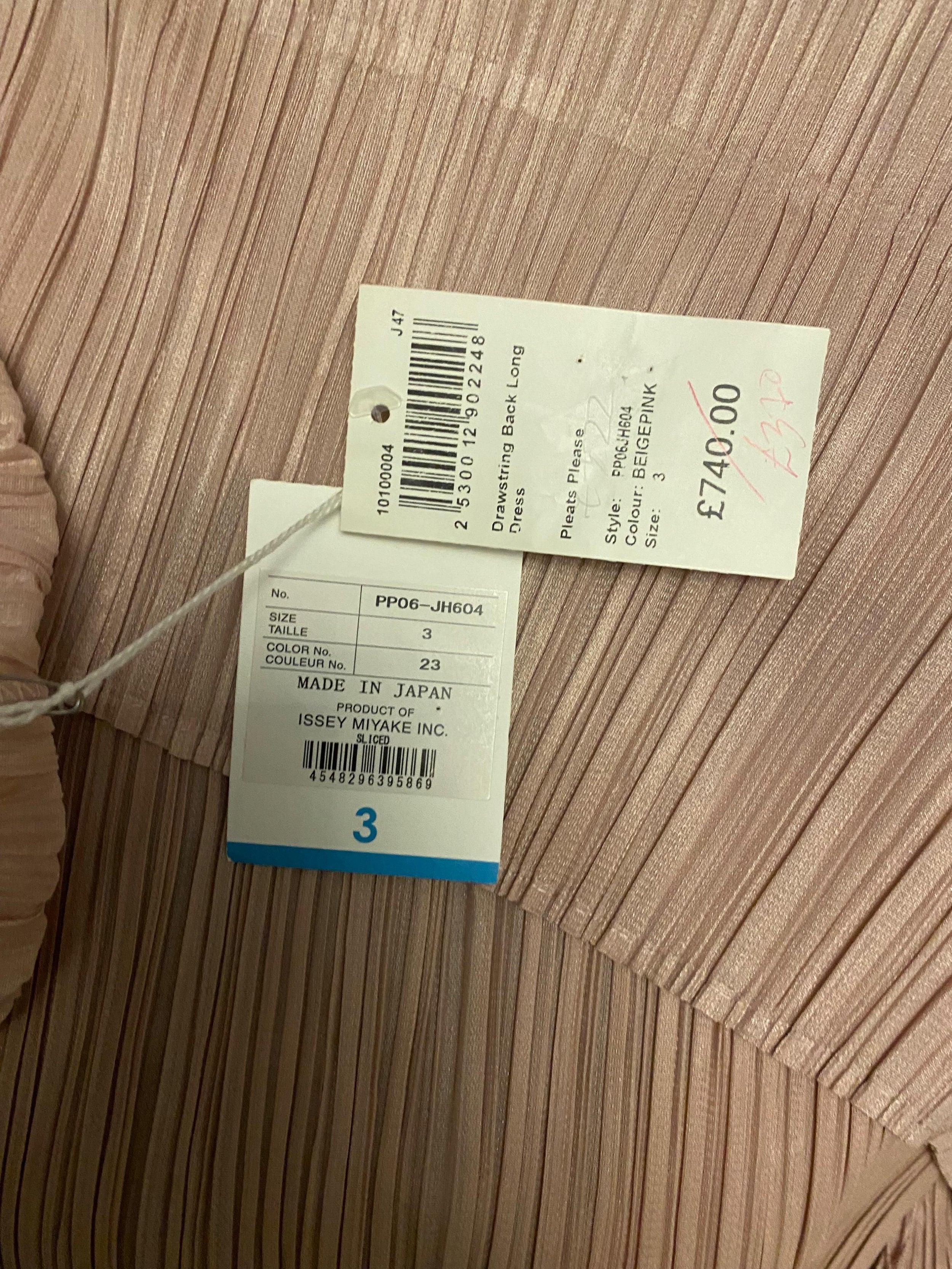 Pleats Please Drawstring Waist Midi Dress
