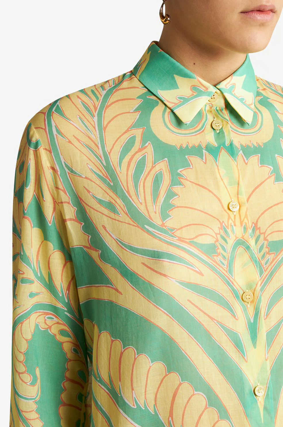 Etro  Abstract-Print Cotton Shirt