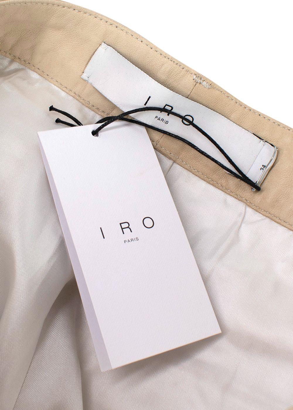 Iro Cream Fotsy Slim Leather Trousers