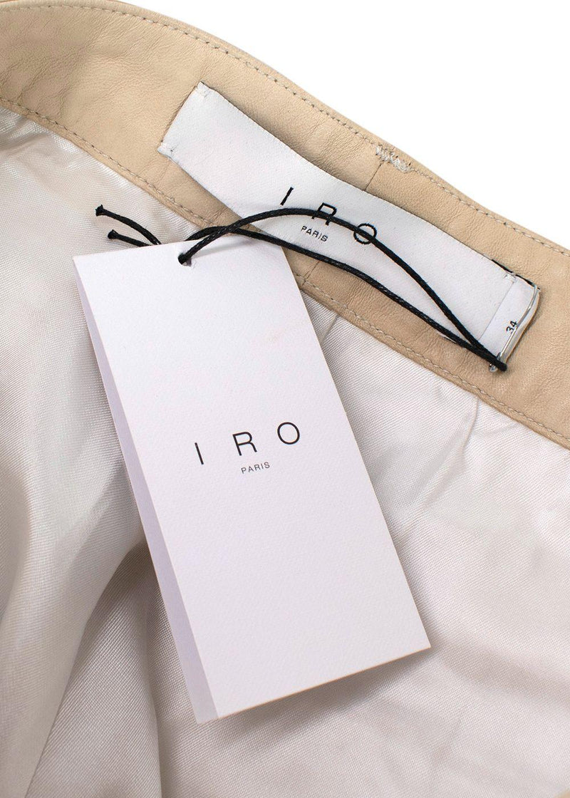 Iro Cream Fotsy Slim Leather Trousers