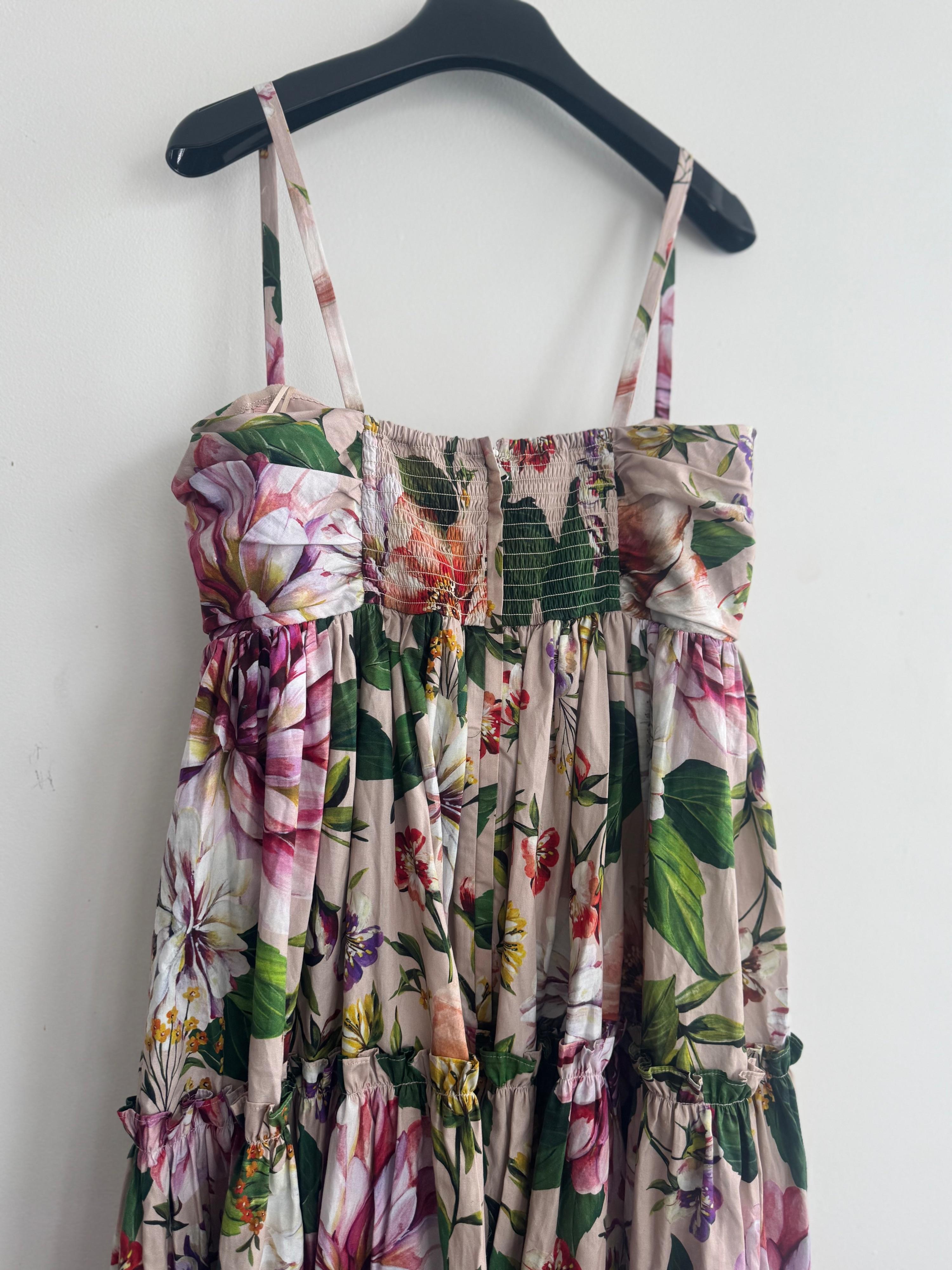 Dolce & Gabbana Floral Tiered Maxi Dress