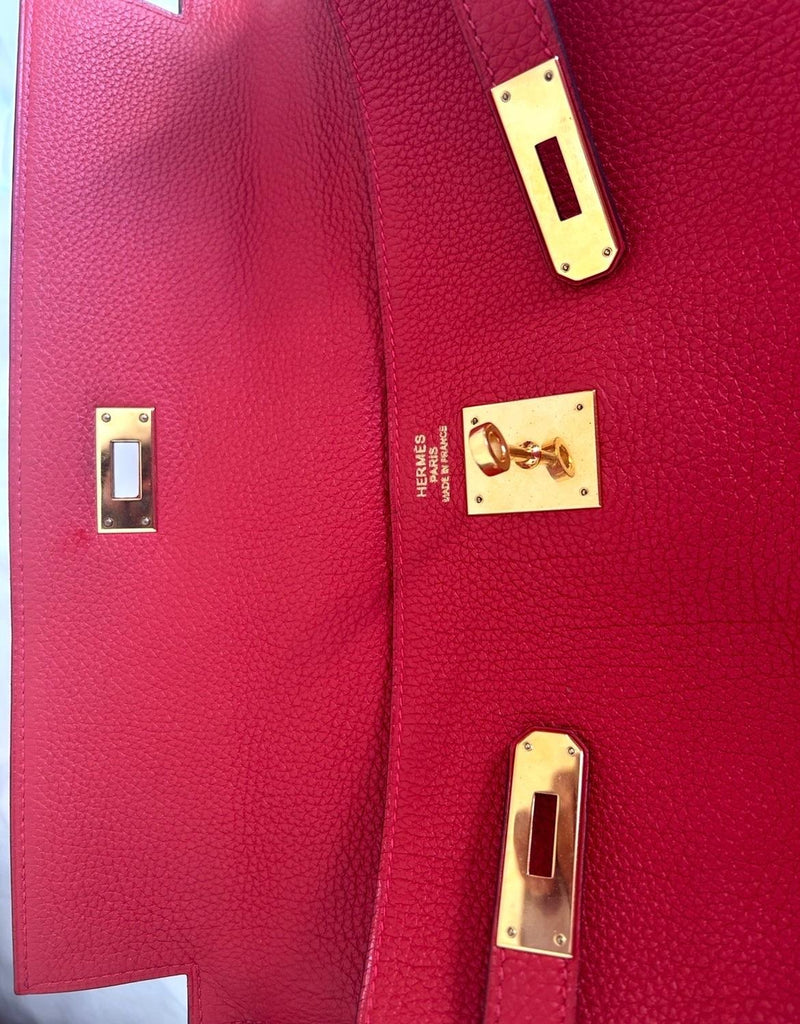 Hermès Geranium Togo Leather Kelly 35cm