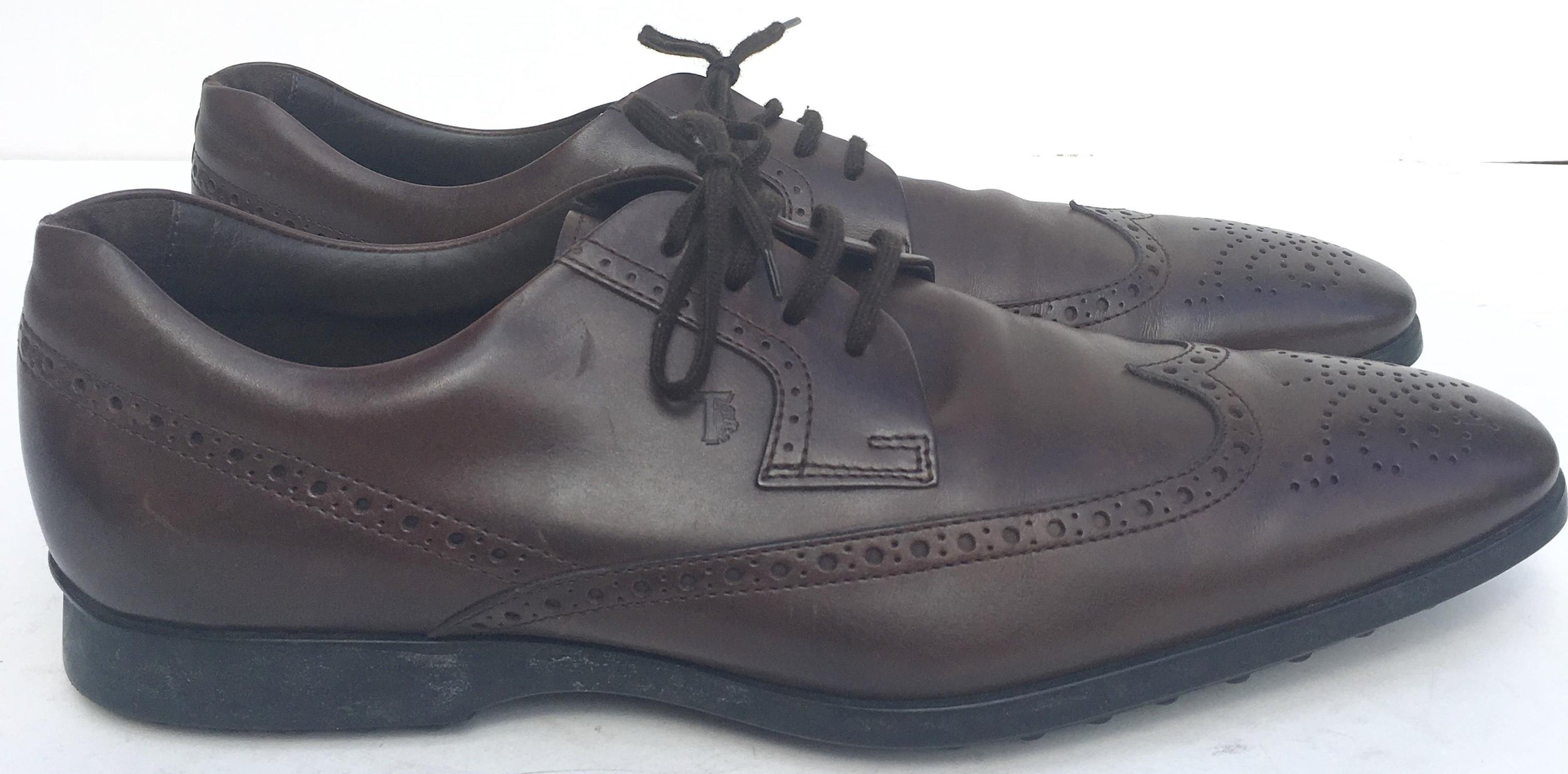 Tods brown classic soft leather lace up brogues