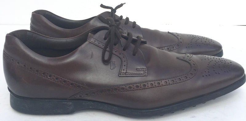 Tods brown classic soft leather lace up brogues