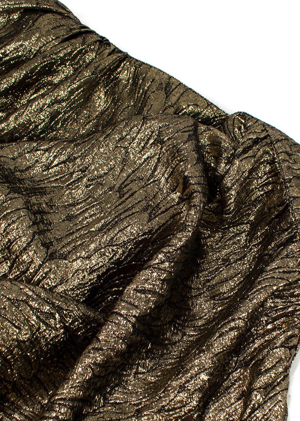 Saint Laurent Metallic Jacquard Silk Blouse