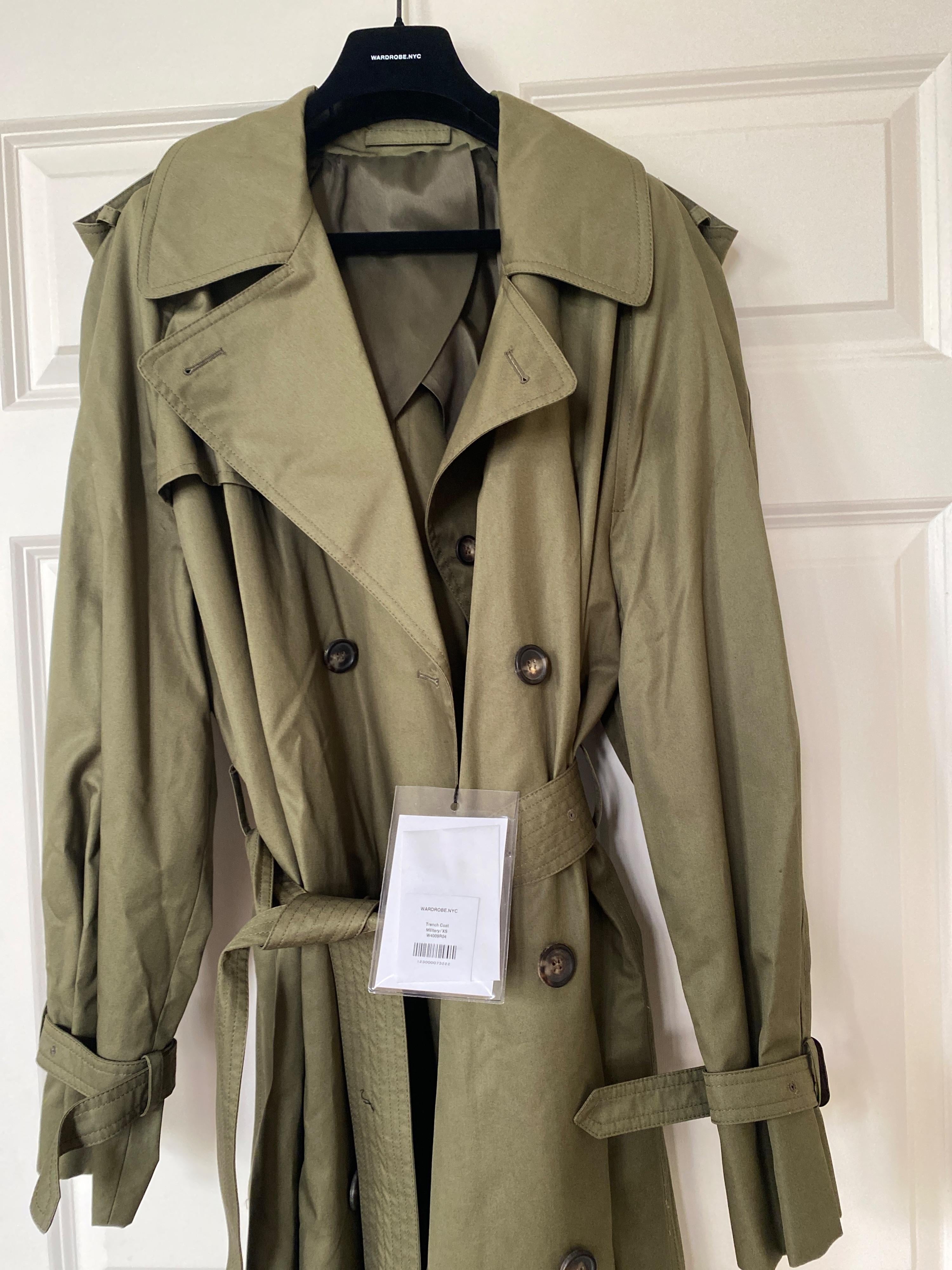 Wardrobe Nyc Khaki Double Breasted Trench Coat