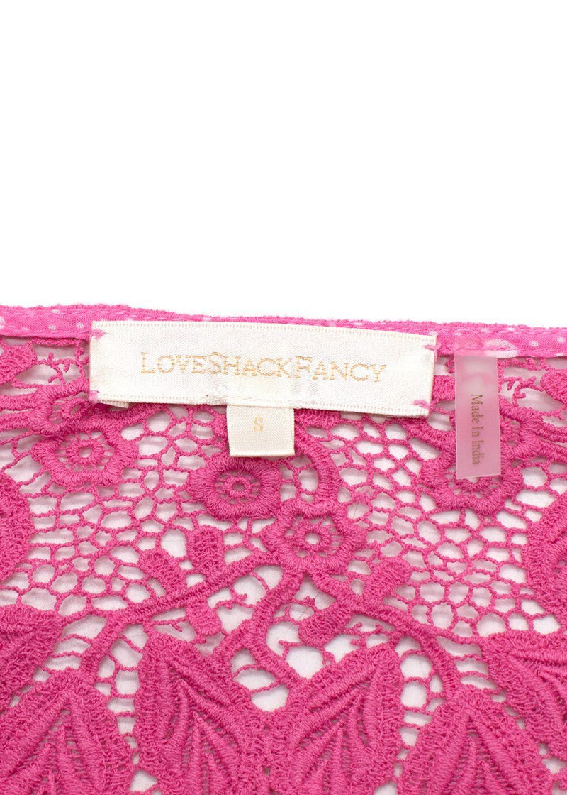 Love Shack Fancy Pink Jaislyn Mini Dress