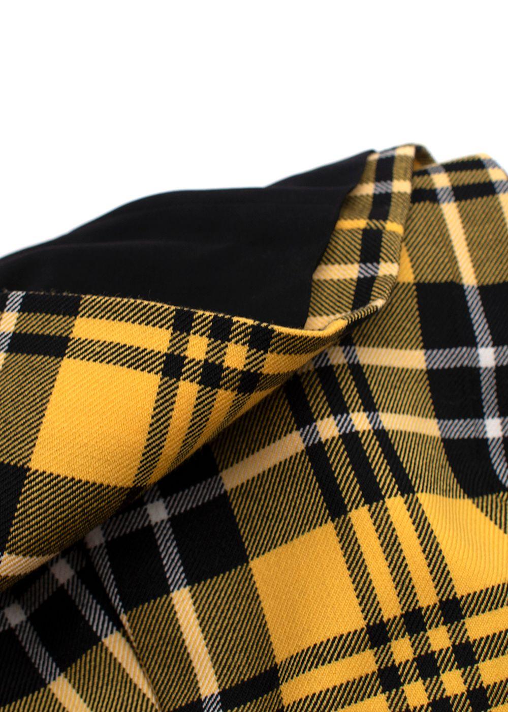 Dior Yellow Check Wool Hotpants