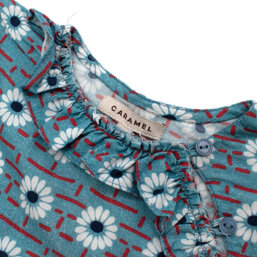 Caramel Wressle Blue Daisy Print Dress