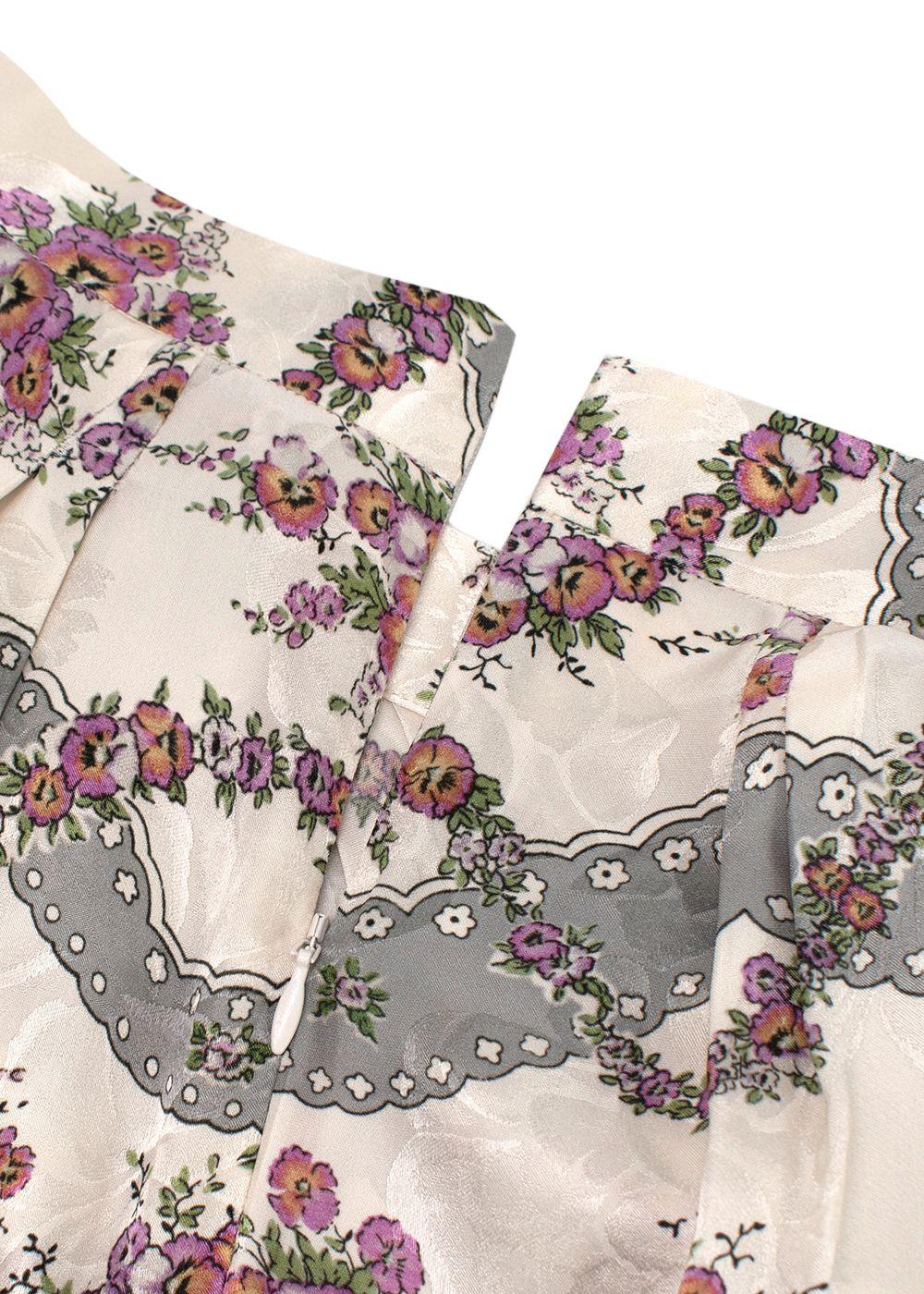 Isabel Marant Floral Print Ruched Asymmetric Skirt