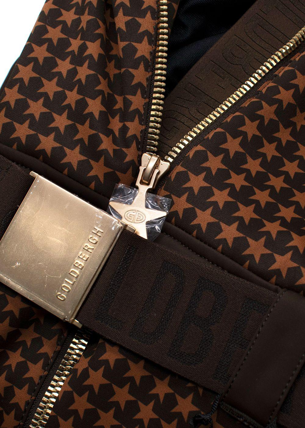 Goldbergh Brown Starstruck Printed Ski Suit