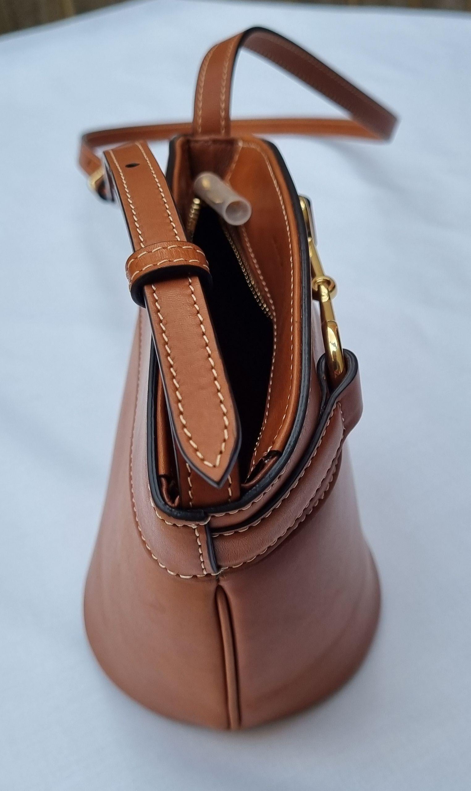 Tan Calfskin Crecy Bucket Bag