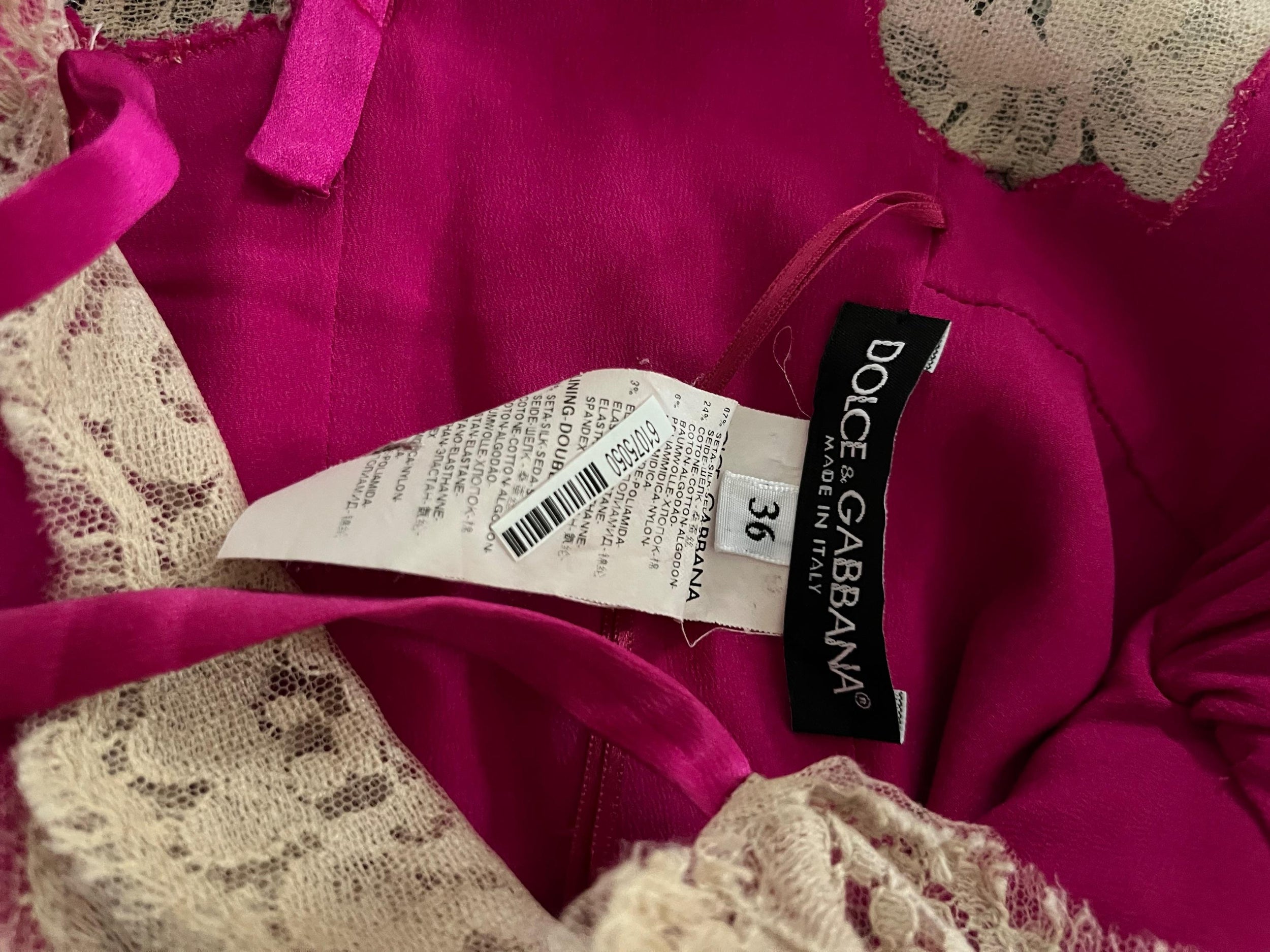 Pink Silk And Lace Slip Dress
