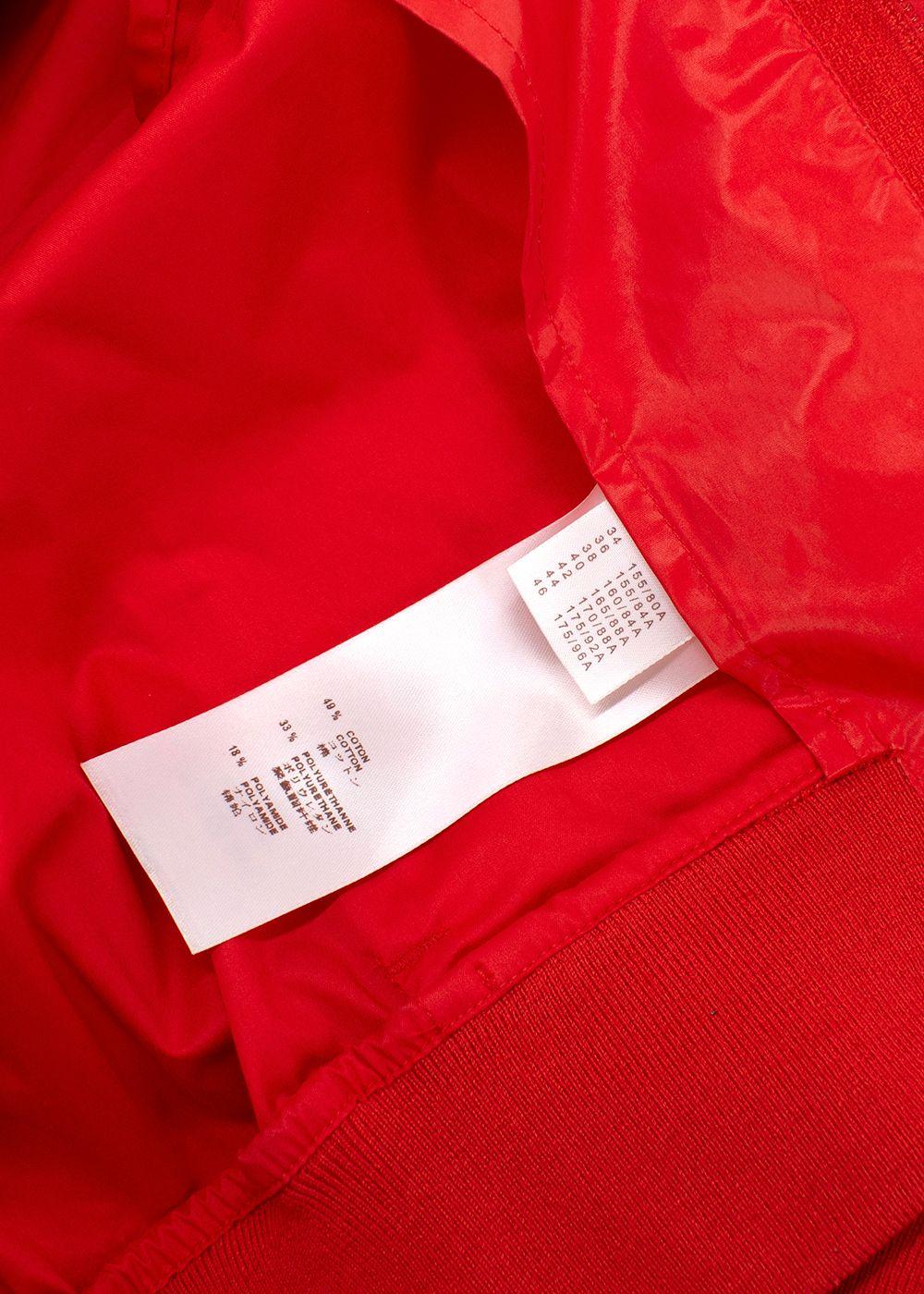red sports zipper coat