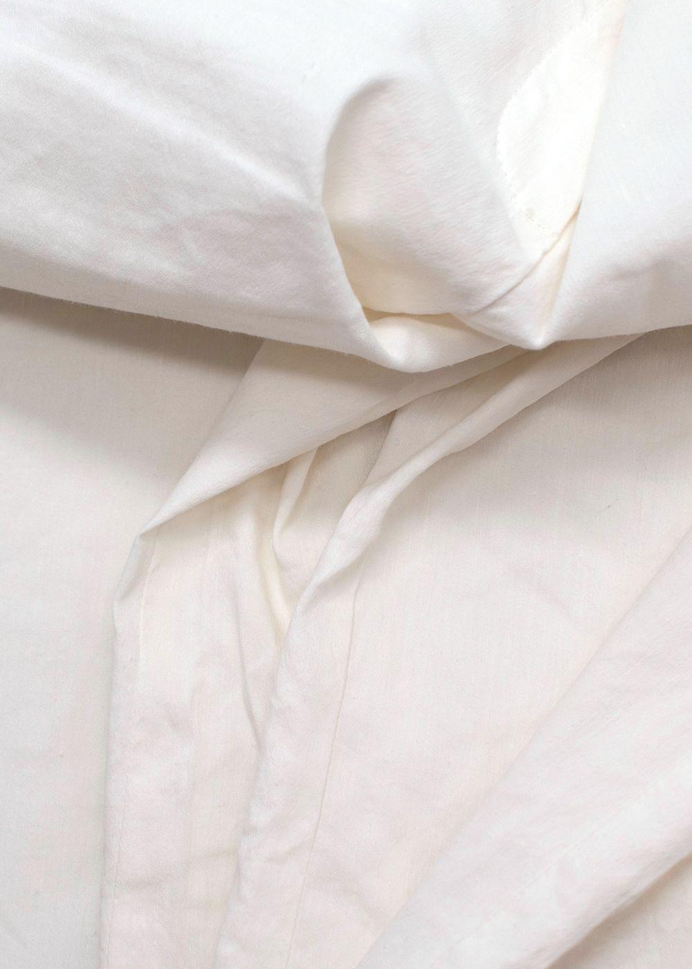 Theory White Linen Blend Cropped Trouser
