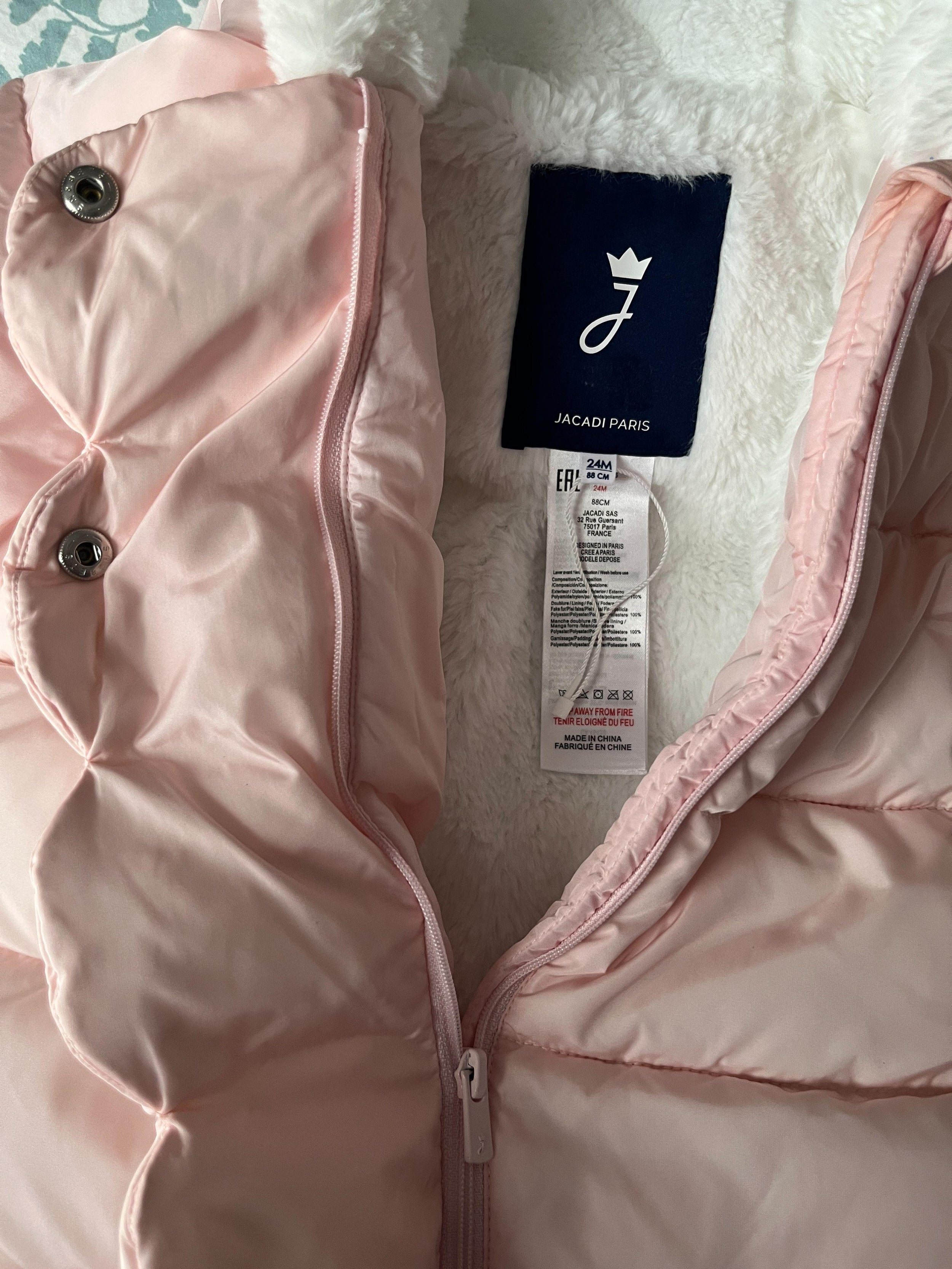 Jacadi Pale Pink Hooded Jacket
