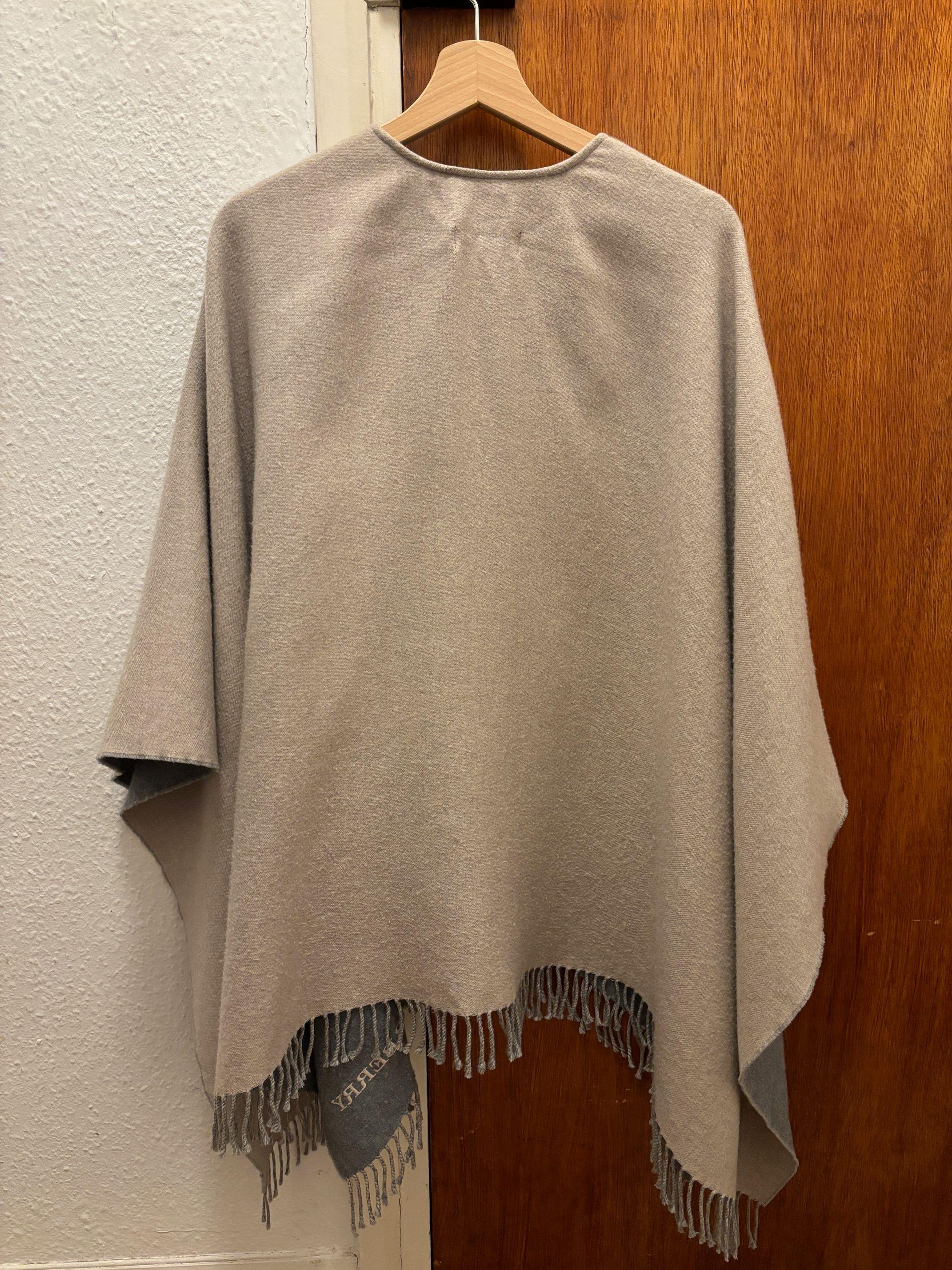 Burberry Beige Merino Wool Cape