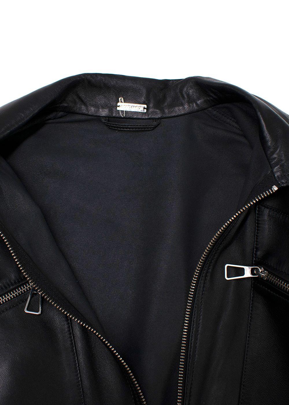 Dodo Bar Or Black Leather Barbara Belted Jumpsuit