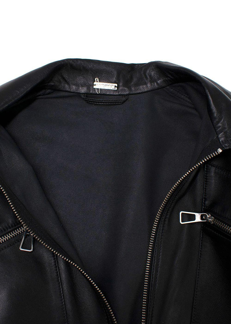 Dodo Bar Or Black Leather Barbara Belted Jumpsuit