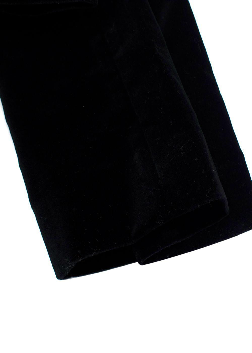 Paco Rabanne Black Velvet Straight Leg Trousers