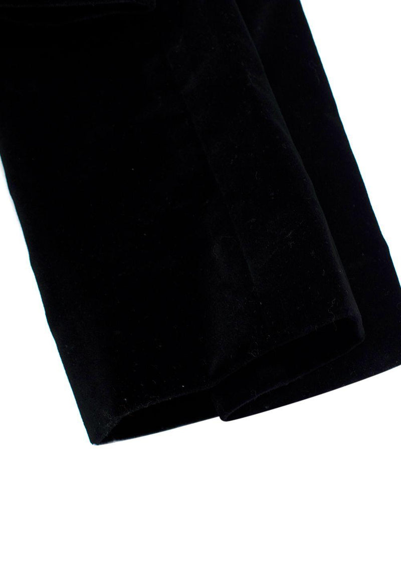 Paco Rabanne Black Velvet Straight Leg Trousers