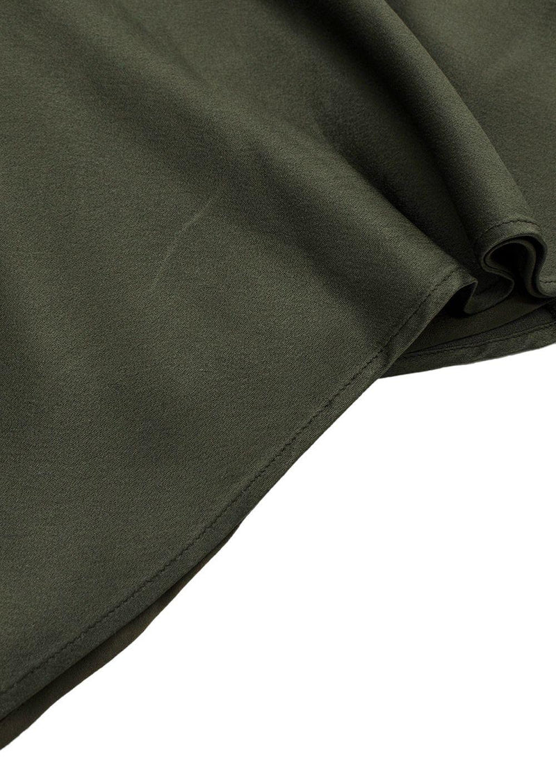 Marina Rinaldi Green Satin Midi Dress